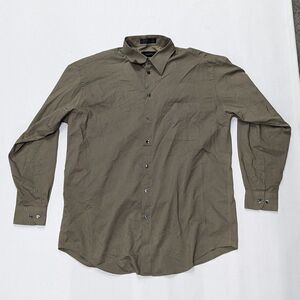 Claiborne T-Weave Men's Button-Down Green Large 34/35 Shirt